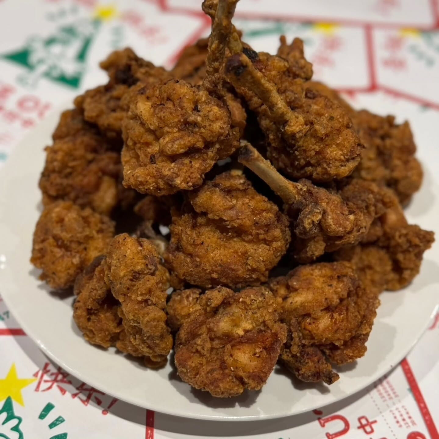 名物!フライドチキンを花見で!