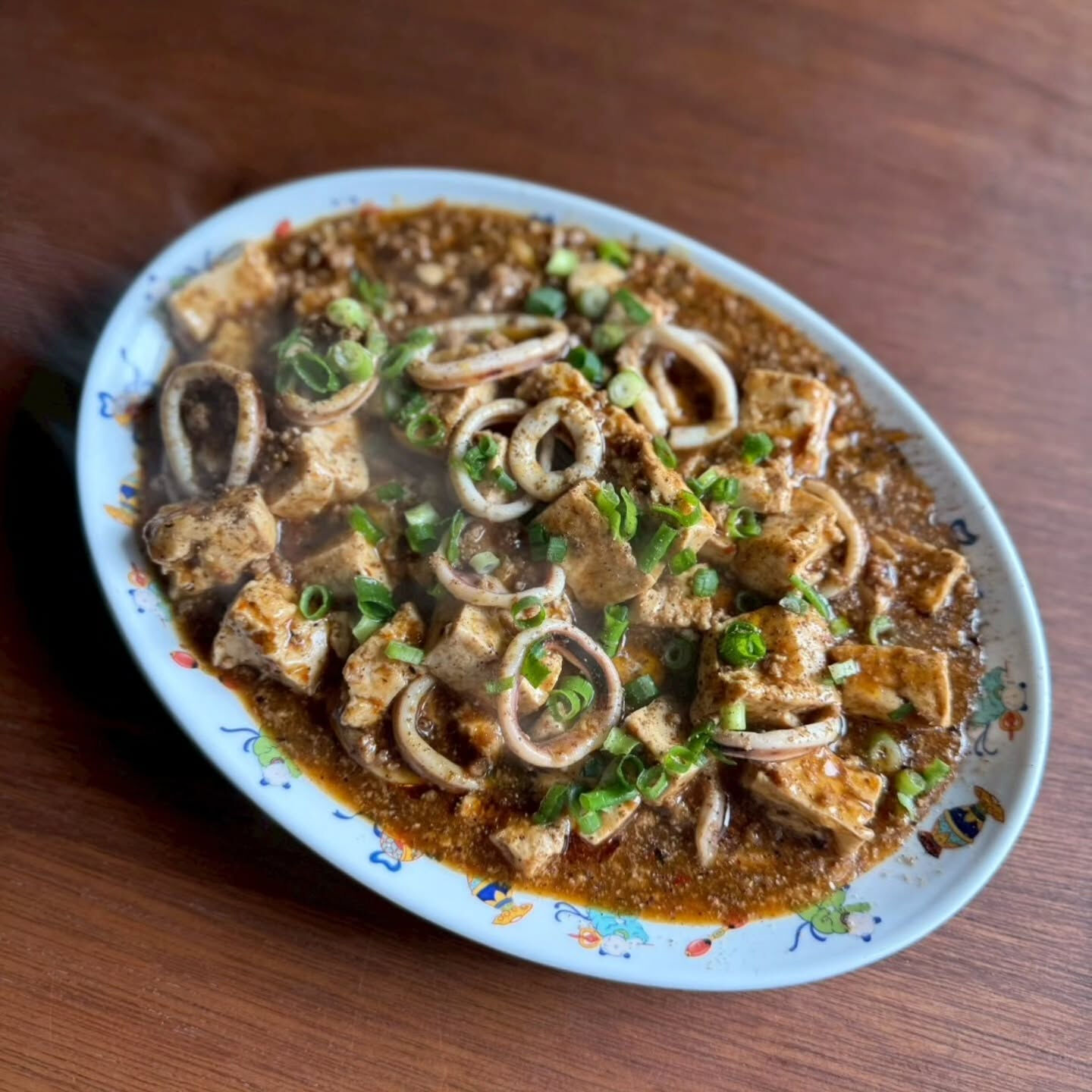 【イカの麻婆豆腐】