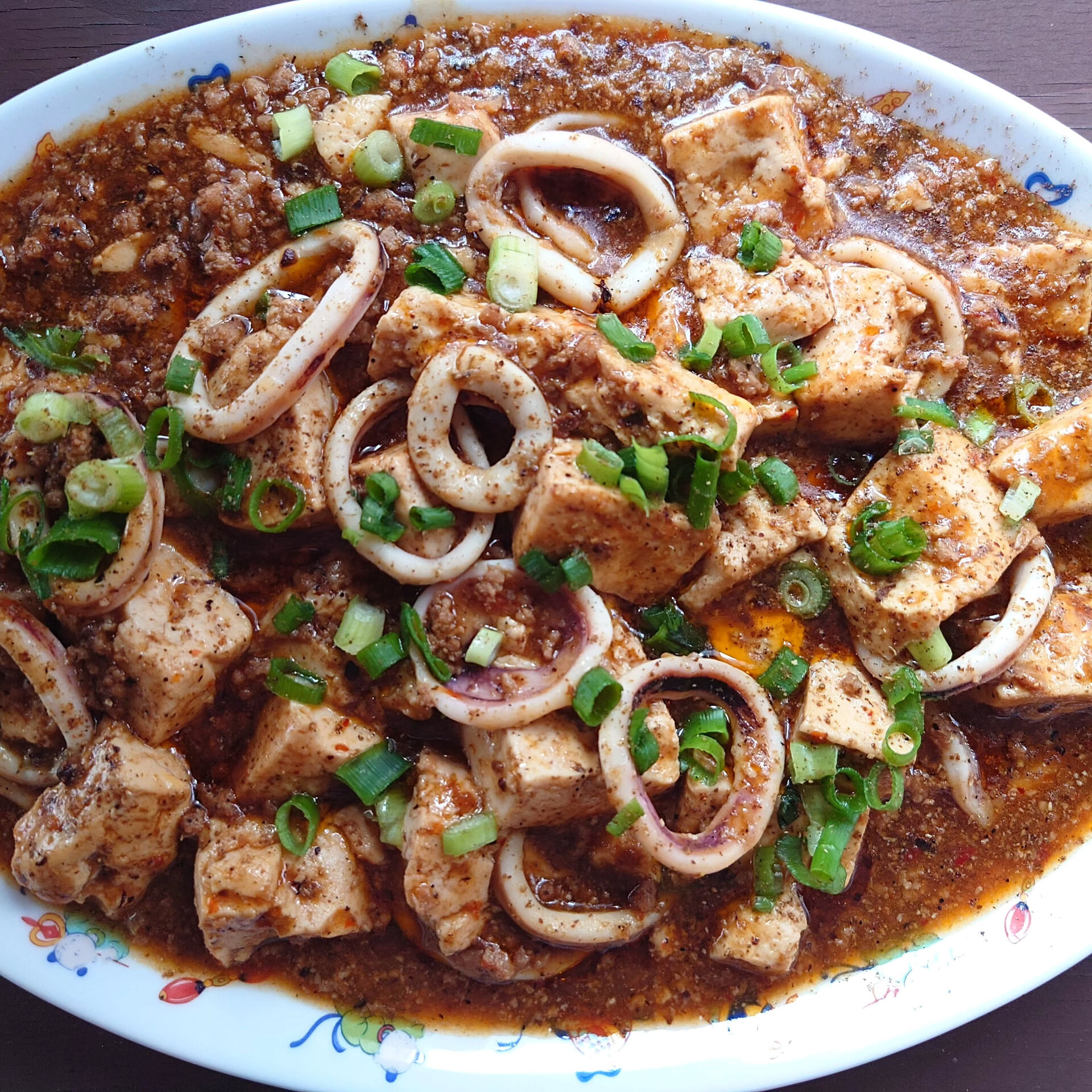 【イカの麻婆豆腐】